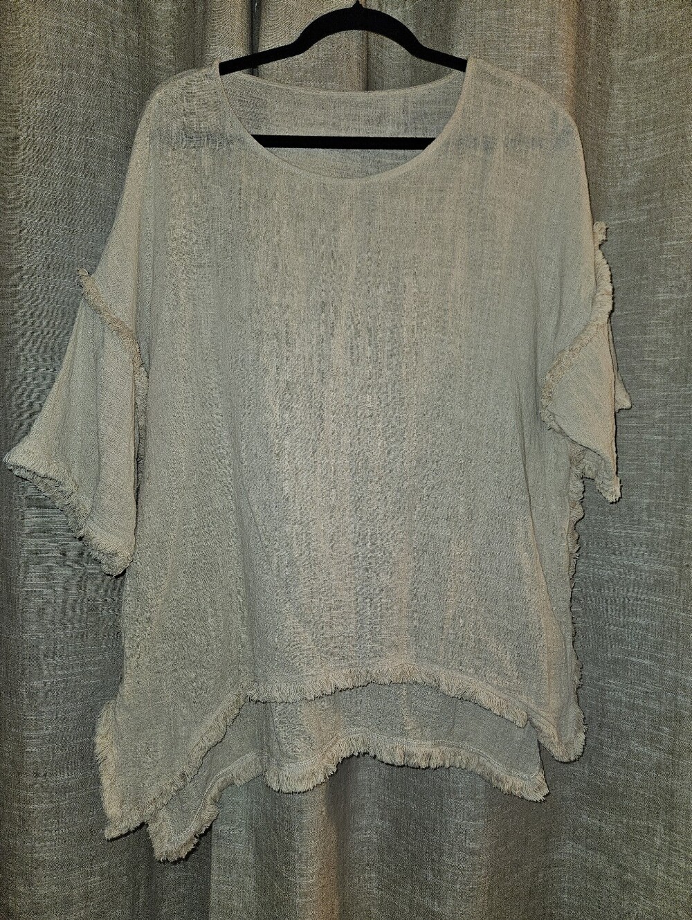 Unbranded Soft Sand Cotton Tunic Small Oversized